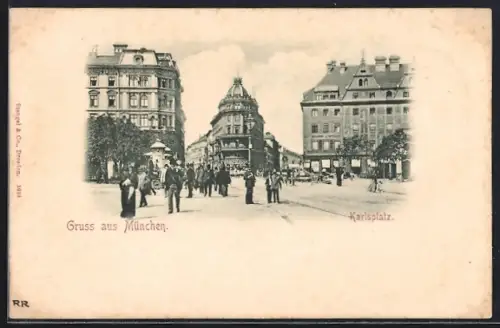 AK München, Karlsplatz, Panorama