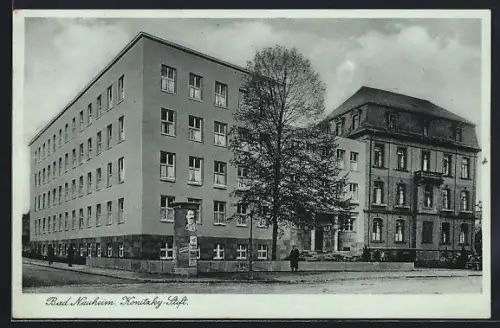 AK Bad Nauheim, Konitzky-Stift mit Litfasssäule