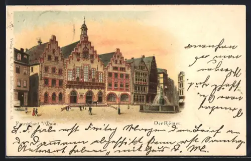 Lithographie Alt-Frankfurt, Der Römer