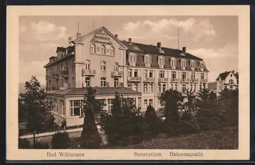 AK Bad Wildungen, Sanatorium Helenenquelle
