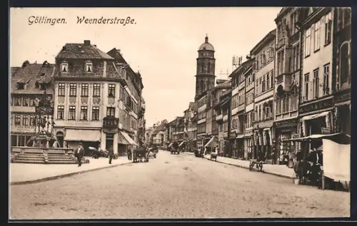 AK Göttingen, Blick in die Weenderstrasse