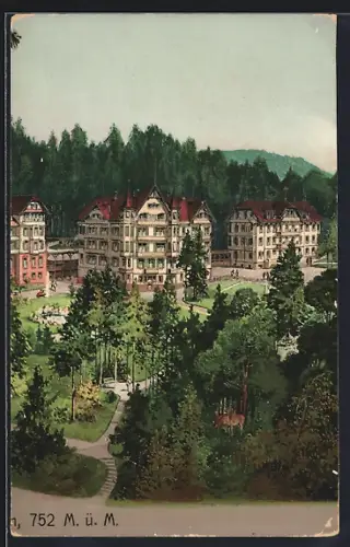 Künstler-AK Villingen / Baden, Waldhotel Villingen