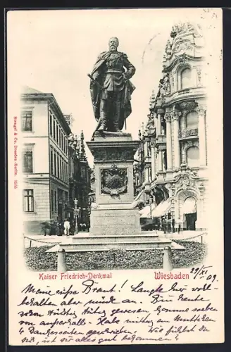 AK Wiesbaden, Kaiser Friedrich-Denkmal