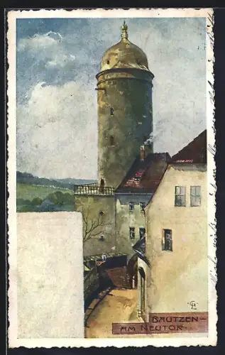 Künstler-AK Bautzen, Am Neutor
