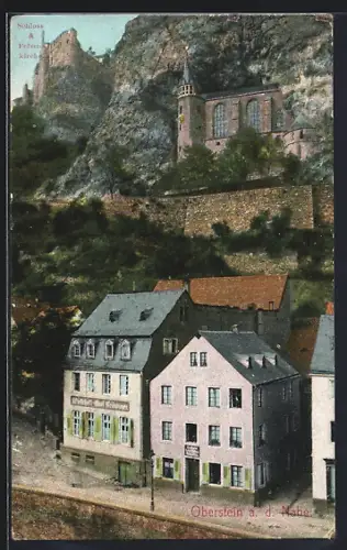 AK Oberstein, Schloss & Felsenkirche