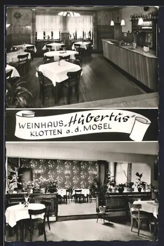 AK Klotten, Weinhaus Hubertus, Innenansichten