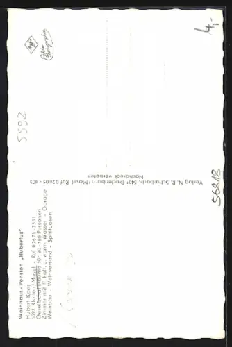AK Klotten, Weinhaus Hubertus, Innenansichten