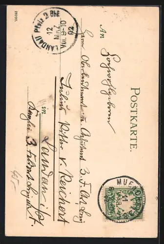 Künstler-AK Heinrich Kley: München, Partie im englischen Garten