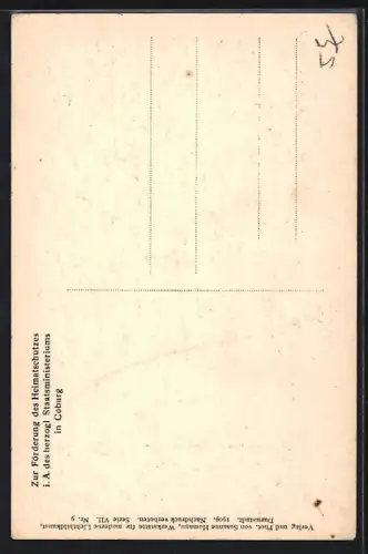 AK Coburg, Blick aus der Rückertstrasse