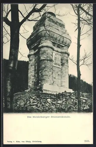 AK Heidelberg, Blick zur Bismarcksäule
