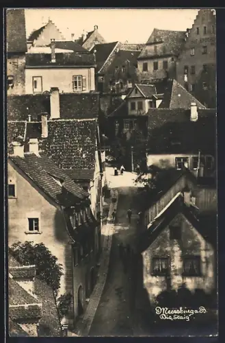 AK Meersburg a. B., Die Steig aus der Vogelschau