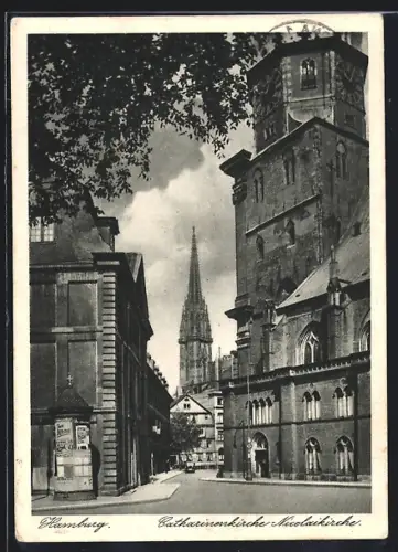 AK Hamburg, Catharinenkirche-Nicolaikirche