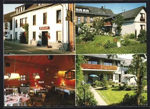 AK Landkern, Pension H. Krausfeld, Hauptstr. 36, Innenansicht, Garten