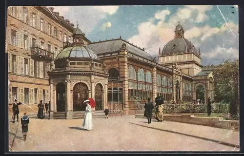 Künstler-AK Wiesbaden, Am Kochbrunnen