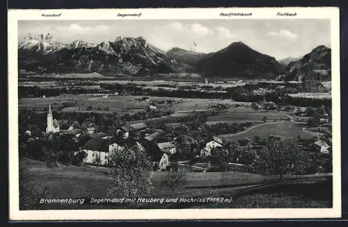 AK Brannenburg, Degerndorf mit Heuberg & Hochriss