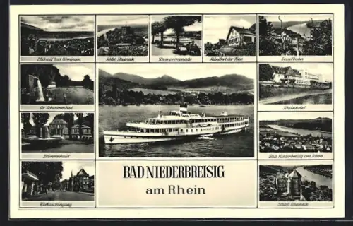 AK Bad Niederbreisig a. Rhein, Schloss Reineck, Sesselbahn, Brunnenhaus
