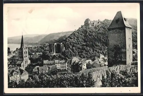 AK Bacharach a. Rhein, Ortsansicht mit Werner-Kapelle
