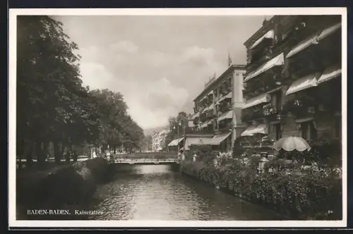 AK Baden-Baden, Kaiserallee mit Europ.Hof