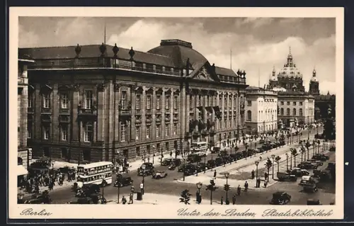 AK Berlin, Unter den Linden, Staatsbibliothek