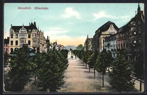 AK Düsseldorf, Blick in die Alleestrasse