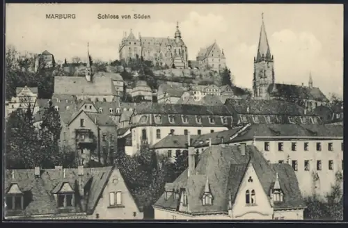 AK Marburg, Schloss von Süden