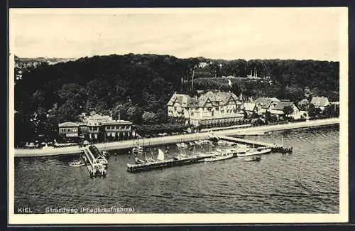 AK Kiel, Strandweg vom Flugzeug aus