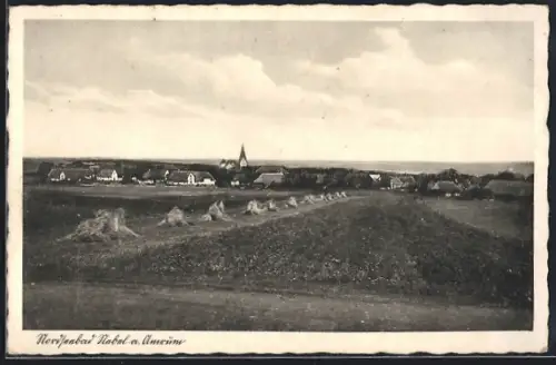 AK Nebel a. Amrum, Ortsansicht mit Umgebung