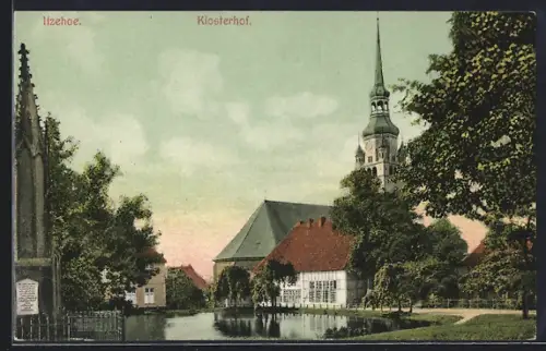 AK Itzehoe, Klosterhof mit Teich