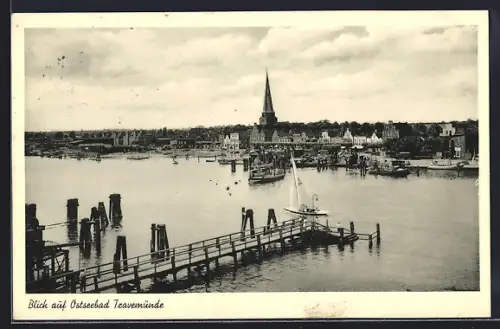 AK Travemünde, Ortsansicht mit Kirche