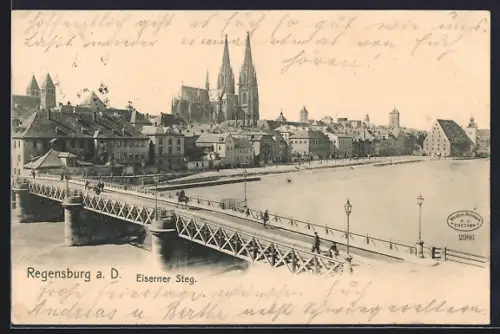 AK Regensburg a. D., Eisener Steg
