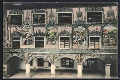 AK Ulm a. D., Partie vom Ulmer Rathaus