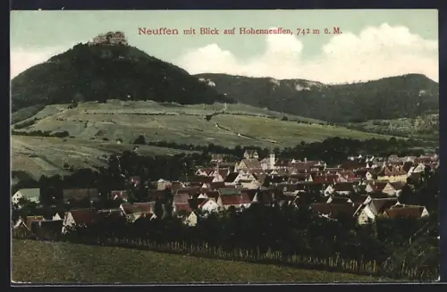 AK Neuffen, Blick auf Hohenneuffen