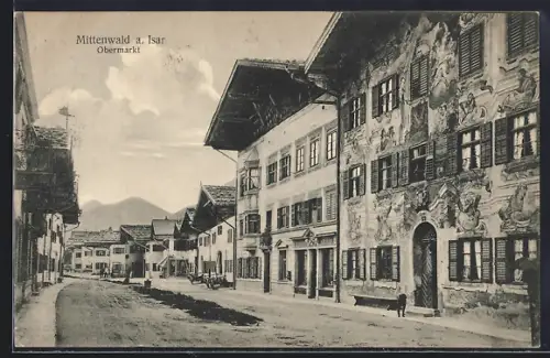 AK Mittenwald a. Isar, Obermarkt