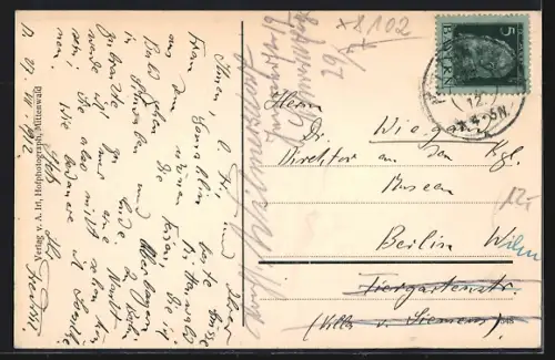 AK Mittenwald a. Isar, Obermarkt