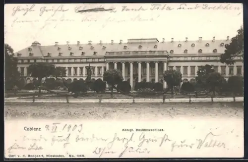 AK Coblenz, Königliches Residenzschloss