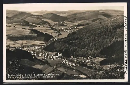 AK Bilstein /Sauerland, Teilansicht, Im Hintergrund Kirchveischede
