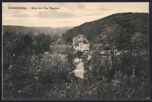 AK Schwentinetal, Blick von Villa Fernsicht