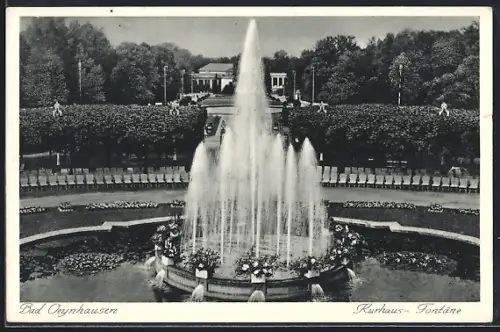 AK Bad Oeynhausen, Fontaine am Kurhaus