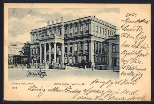 AK Berlin, Palais Kaiser Friedrich III.