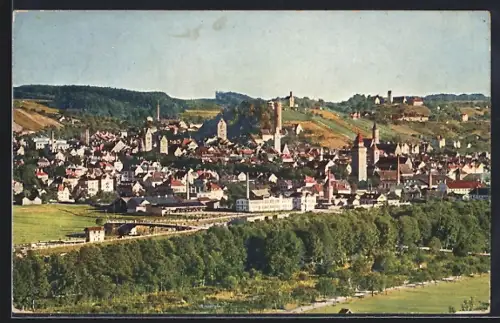 AK Ravensburg / Württ., Panorama mit Türmen