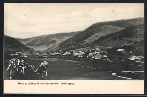 AK Menzenschwand, Partie am Dorfeingang