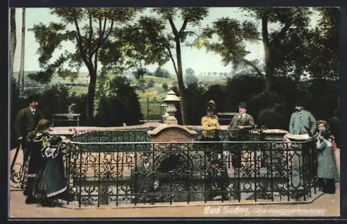 AK Bad Soden / Taunus, Champagnerbrunnen