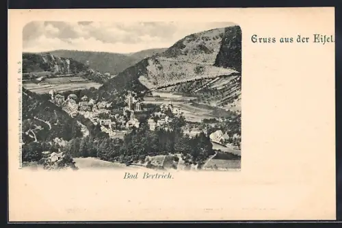 AK Bad Bertrich /Eifel, Teilansicht mit Bergen
