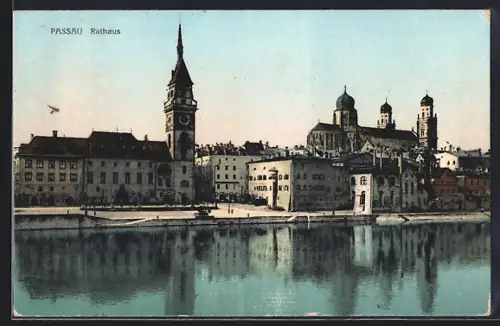 AK Passau, Rathaus und Kirche