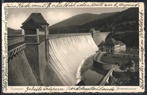 AK Edersee, Die Sperrmauer