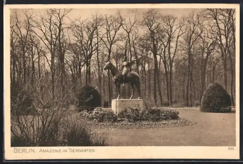 AK Berlin, Amazone im Tiergarten