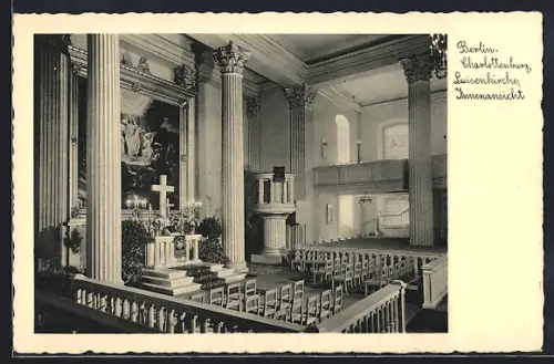 AK Berlin-Charlottenburg, Luisenkirche, Innenansicht