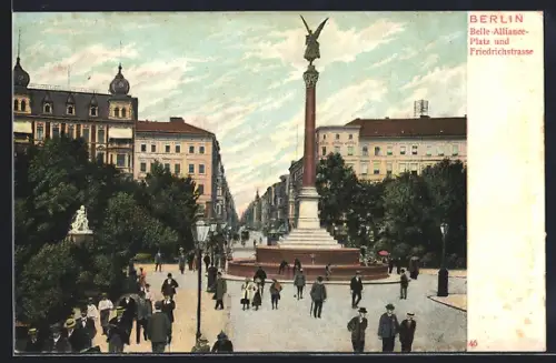 AK Berlin-Kreuzberg, Belle-Alliance-Platz, Friedrichstrasse