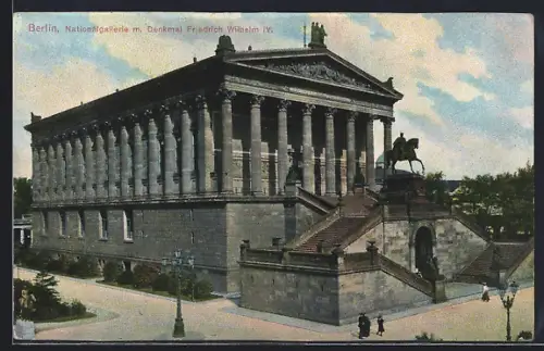 AK Berlin, Nationalgalerie, Denkmal Friedrich Wilhelm IV
