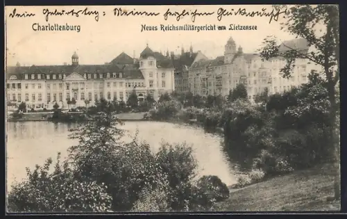 AK Berlin-Charlottenburg, Neues Reichsmilitärgericht am Lietzensee
